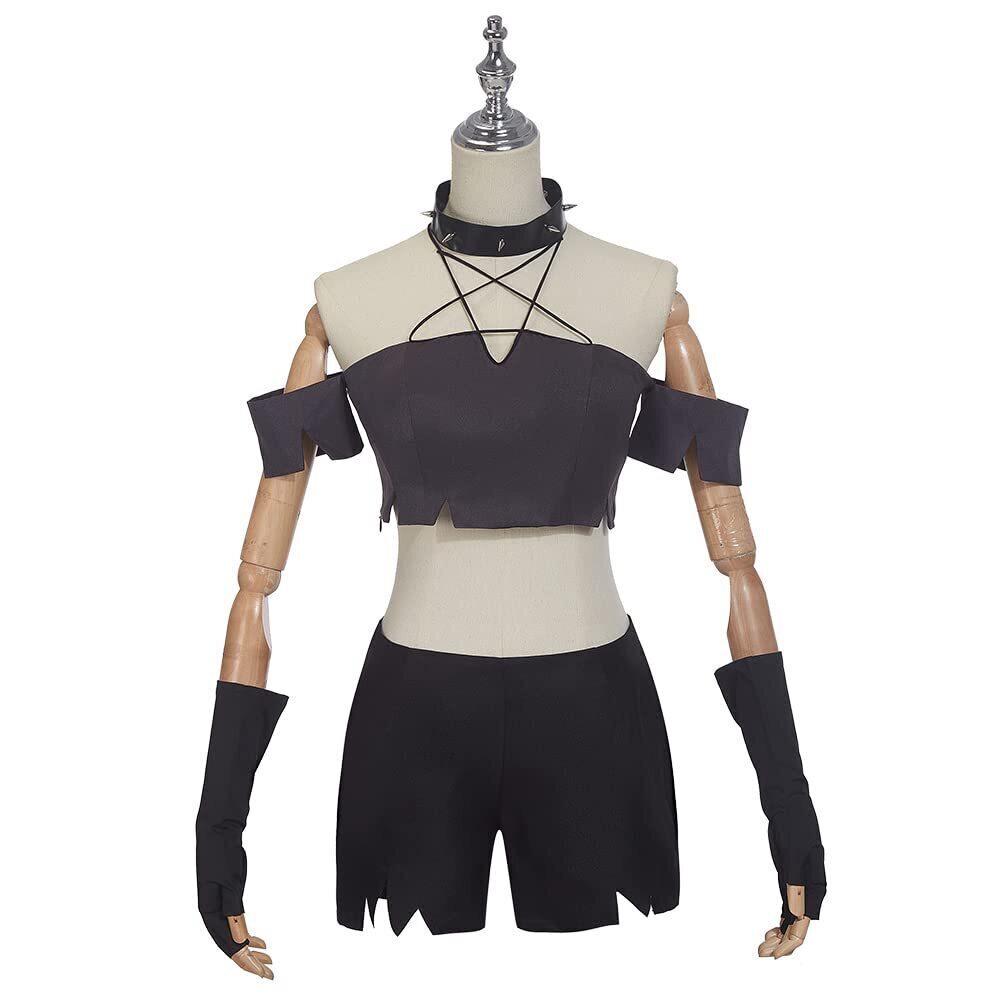7575 Loona Cosplay Costume Crop Top Shorts Outfit Halloween Carnival Party